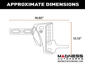 GMC Sierra 3500 - Rebellion XD Adjustable Cushion Hitch Ball Mount - 2" Shank w/ 6- 1/4" Drop